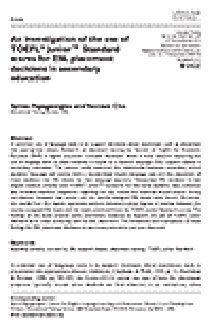 Read more about an investigation of the use of TOEFL Junior Standard scores for ESL placement decisions in secondary education