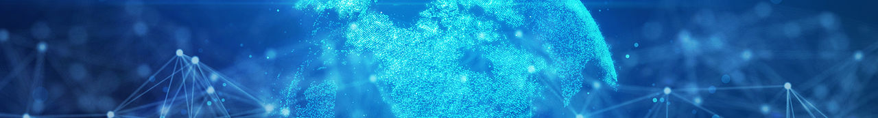 Dotted earth and 3d wired network.